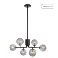 TELBIX-FELTON 6 LIGHT PENDANT BLACK